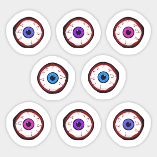 Eyeballs Halloween Sticker
